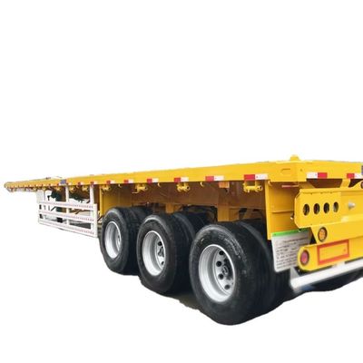 kupować 3 4 5 Oś 40 stóp Płaskowierzchnia Semi przyczepa 60 stóp Duża pojemność ładunkowa 13T-16T dla Meksyku online manufacture