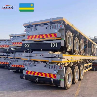 kupować 40 stóp 3 i 4 osi 48 stóp 53 stóp Platforma kontener płaski półprzewód z ciągnikiem podłogi stalowej 3-5mm diamentowej płyty online manufacture