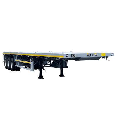 kupować 30 tony, 40 tony, 50 tony, 60 tony kontener ciężarówka z płaskim łóżkiem półpociąg maszyny i wyposażenie transport materiały budowlane online manufacture