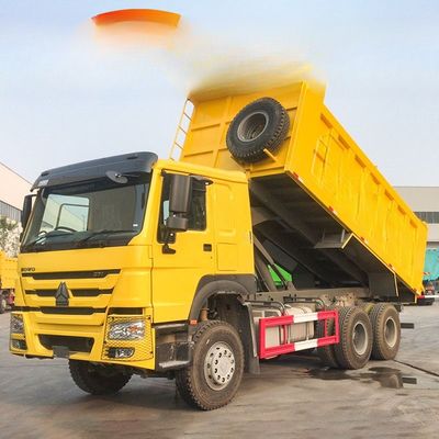 Dobra cena. 10 kół 371 KM 6x4 używane 25 Ton Howo Dump Truck z długością zbiornika ładunkowego 5,3-6,2M w Internecie