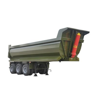 Dobra cena. 30 stóp 40 stóp tylny przyczepa do transportu piasku żwir, twardość stal Solid Welding Tipper Semi przyczepa w Internecie