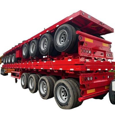 Dobra cena. 4 osi 3 osi 20 stóp 40 stóp Flatbed Container Chassis Semi Trailer Z Container Zamki Na sprzedaż w Internecie