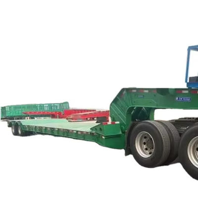 Dobra cena. Przyczepa z przodem ładowania Lowboy 4 osi 120tonowa odłączalny gooseneck hydrauliczne wyjmowane Drop Deck Lowbed przyczepa do Kenii w Internecie