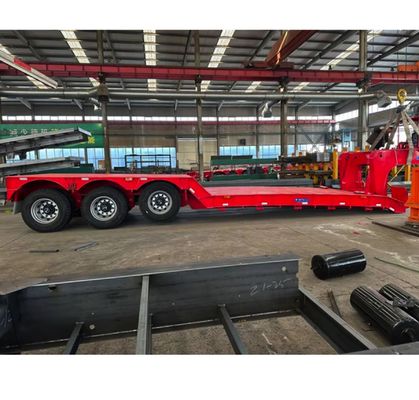 Dobra cena. Hydrauliczne Odłączalne Semi-Truck Lowboy Przyczepy, Ciężkie Maszyny Transportu Lowboy Przyczepy dla Zimbabwe w Internecie