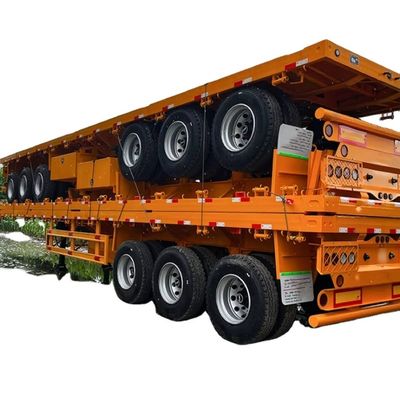 Dobra cena. 3 4 oś 40ft 50 Ton Flatbed Container Semi Trailer Transport Semi Trailer Na sprzedaż w Internecie