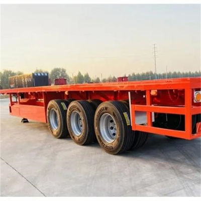 Dobra cena. 3 osi Custom 2 4 5 6 osi 40 Ft 12.00R20 Pneumatyczny kontener transportowy płaskoosobowy półnaczep z maksymalnym ładunkiem 30 ton w Internecie